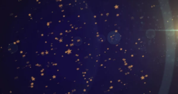 Mor Zemin Üzerine Düşen Altın Noktalar Yıldızlar Kutlama Şenlik Kavramı — Stok fotoğraf