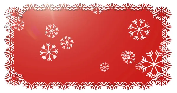 Image Snow Falling Christmas Red Background Christmas Winter Tradition Celebration — Stock Photo, Image