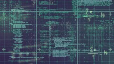 Yeşil verileri işlemek üzerine sarmal oluşturan denklemlerin ve parçacıkların animasyonu. küresel bilim, eğitim ve araştırma teknolojisi konsepti dijital olarak oluşturulmuş video.
