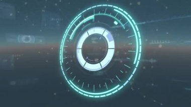 Veri işleme ağları üzerinden tarama alanının animasyonu. küresel bağlantılar ve veri işleme konsepti dijital olarak oluşturulmuş video.