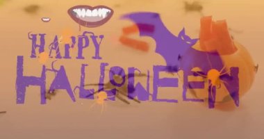 Cadılar bayramı mesajınız kutlu olsun. Cadılar Bayramı şekerleri ve oyuncaklarına karşı yarasa ve örümcek sembolleri. Cadılar Bayramı bayramı ve kutlama konsepti