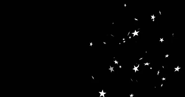 Image Stars Falling Black Background Christmas Tradition Celebration Concept Digitally — Stock Photo, Image