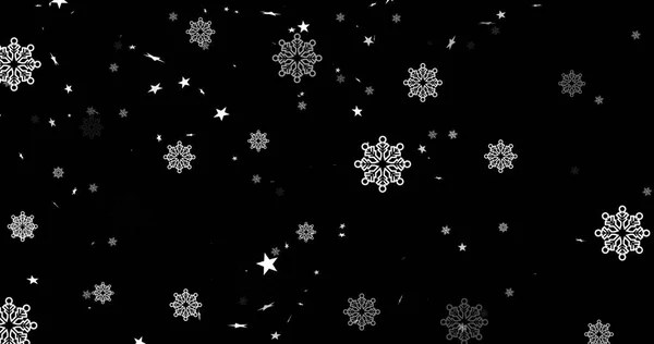 크리스마스에 내리고 별들이 떨어지는 크리스마스 축하의 디지털로 만들어 이미지 — 스톡 사진