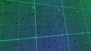 Yeşil şebeke ve siyah parçacıkların canlandırılması yeşil arka planda DNA sarmalı oluşturur. küresel bilim, eğitim ve araştırma teknolojisi konsepti dijital olarak oluşturulmuş video.