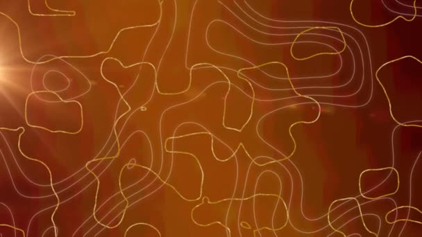 Animation Contour Lines Light Moving Brown Background Movement Energy Form — Stock Video