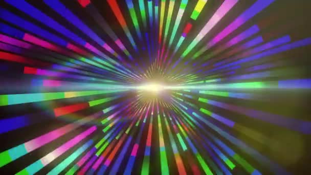 Animação Luzes Coloridas Girando Linhas Luz Forma Conceito Movimento Vídeo — Vídeo de Stock