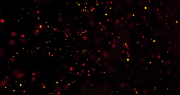 Цифровая Анимация Нескольких Красных Частиц Образующих Структуру Днк Черном Фоне — стоковое видео
