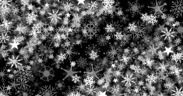 Immagine Neve Che Cade Sfondo Nero Natale Natale Inverno Tradizione — Foto Stock