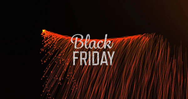 Bild Vom Schwarzen Freitag Über Einem Feuerwerk Auf Schwarzem Hintergrund — Stockfoto