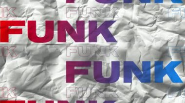 Beyaz arkaplanda tekrarlanan funk metnin canlandırması. Sosyal medya ve iletişim arayüzü kavramı dijital olarak oluşturulmuş video.