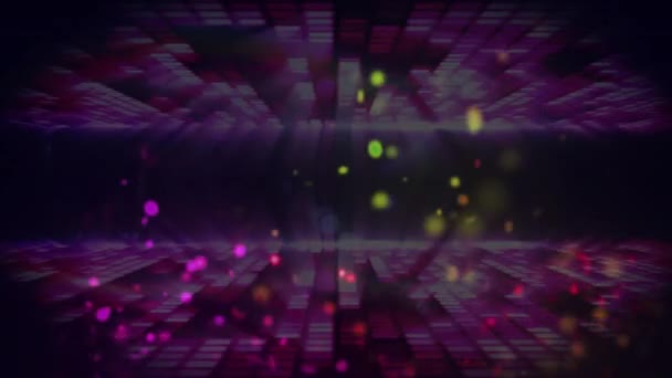 Animation Murs Lumineux Clignotants Spots Lumineux Colorés Sur Dancefloor Lieu — Video