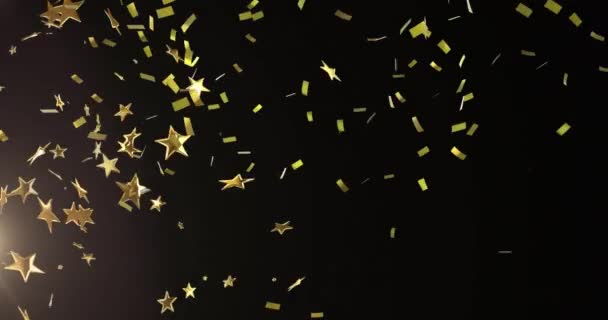 배경에는 Confetti 애니메이션 컨셉트 디지털 비디오 — 비디오