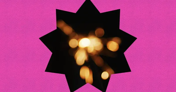 Lila Csillag Képe Csillogó Csillagok Felett Karácsony Hagyomány Ünnepség Koncepció — Stock Fotó