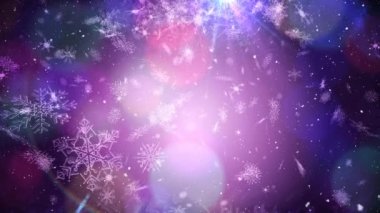 Arka planda kar tanesi deseni üzerine yağan kar animasyonu. Noel, gelenek ve kutlama konsepti dijital olarak oluşturuldu.