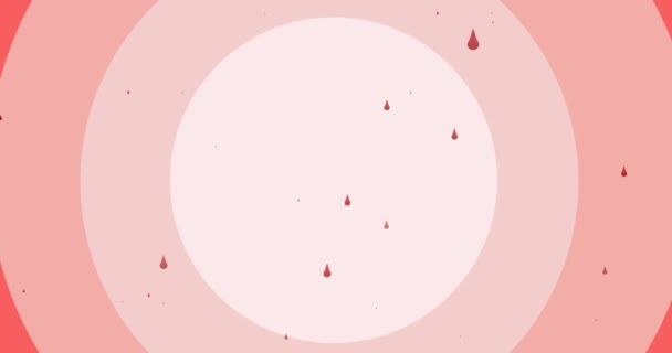 Анимация Донорского Текста Крови Шприцем Логотипом Капель Капли Крови Розовых — стоковое видео