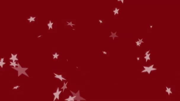 Animación Feliz Año Nuevo Texto Oro Con Estrellas Blancas Fuegos — Vídeo de stock