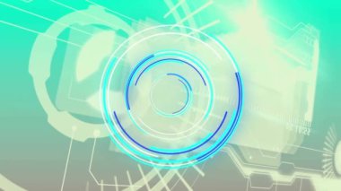 Veri işleme üzerinde taramaların animasyonu. küresel iş, bağlantılar ve dijital arayüz konsepti dijital olarak oluşturulmuş video.