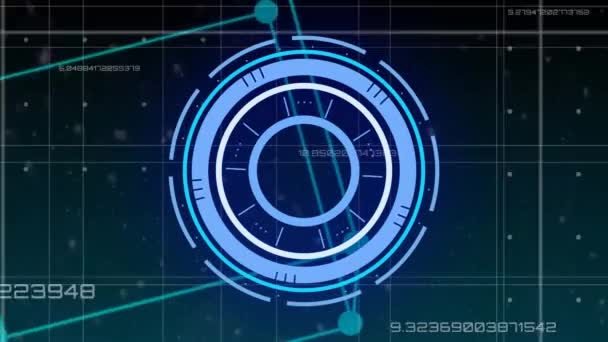 Animación Del Escaneo Del Alcance Sobre Procesamiento Datos Negocio Global — Vídeos de Stock