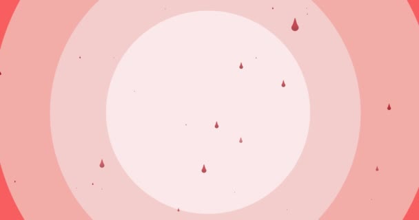 Animatie Van Doneren Bloedtekst Met Bloed Zandloper Logo Druppels Bloed — Stockvideo