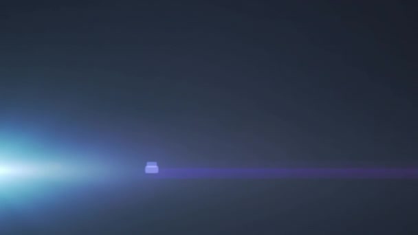 Animacja Świecącego Niebieskiego Światła Niebieskim Tle Światło Koncepcja Kolorów Wideo — Wideo stockowe