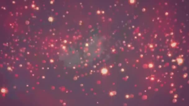 Animation Lumières Noël Rouges Élevant Sur Papier Doublé Dans Carnet — Video