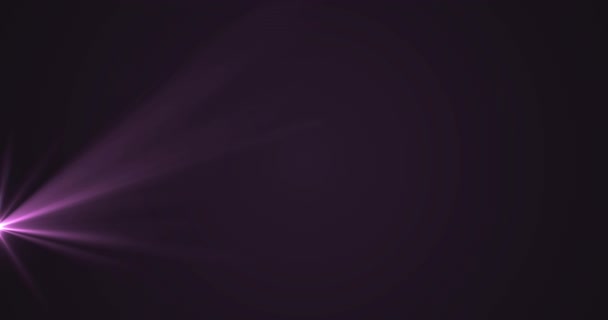 Анімація Рожевого Прожектора Рухається Темному Тлі Рух Енергія Світло Концепція — стокове відео