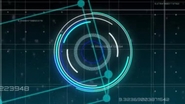 Veri işleme üzerinde taramaların animasyonu. küresel iş, bağlantılar ve dijital arayüz konsepti dijital olarak oluşturulmuş video.