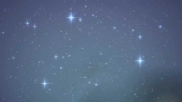 数学の方程式の上にクリスマスの星のアニメーション クリスマス 研究の概念デジタルで生成されたビデオ — ストック動画
