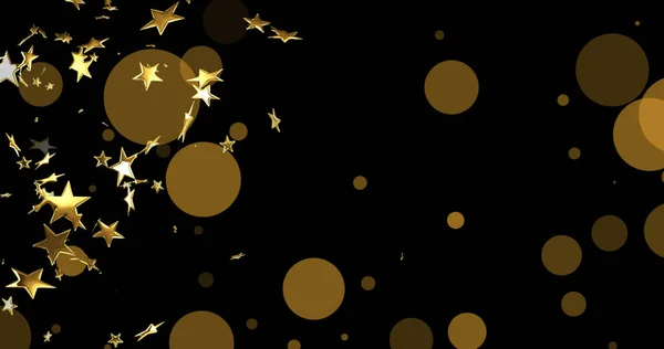 Image Light Spots Stars Black Background Party Celebration Concept Digitally — Stock Photo, Image