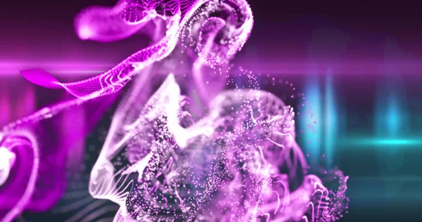 Bild Von Leuchtenden Rosa Partikeln Und Lichtern Die Sich Auf — Stockfoto