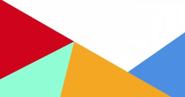 Beyaz arkaplandaki renkli şekiller üzerinden ulusal danışmanlık aylık metnin animasyonu. eğitim, okul ve öğretim konsepti dijital olarak oluşturulmuş video.