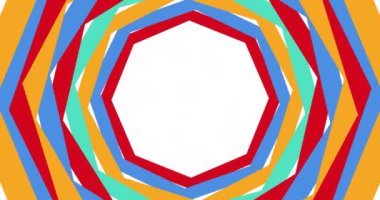 Beyaz arkaplandaki renkli şekiller üzerinden ulusal danışmanlık aylık metnin animasyonu. eğitim, okul ve öğretim konsepti dijital olarak oluşturulmuş video.