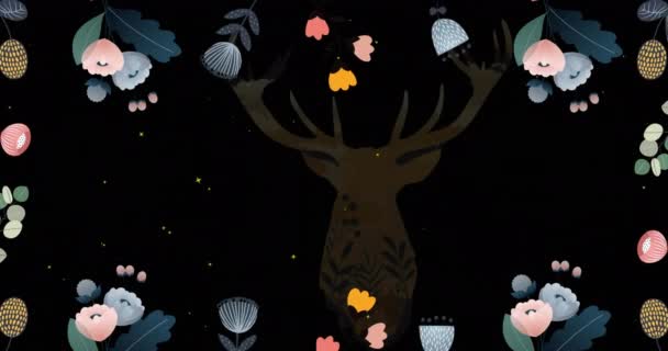 디자인의 애니메이션이 떨어지는 색으로 크리스마스 디지털 비디오 — 비디오