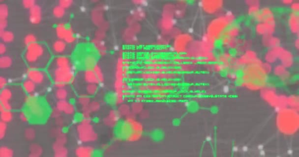Animación Del Procesamiento Datos Científicos Sobre Hilado Hebra Adn Ciencia — Vídeo de stock