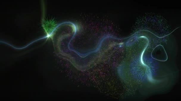 Animazione Luci Movimento Con Natale Colorato Fuochi Artificio Capodanno Nel — Video Stock