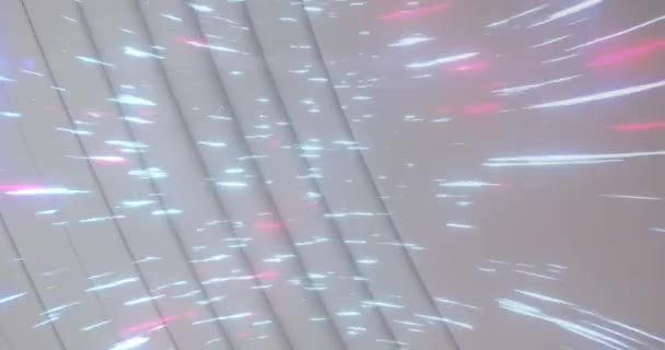 Animación Senderos Luz Sobre Círculos Blancos Procesamiento Datos Global Conexiones — Vídeo de stock