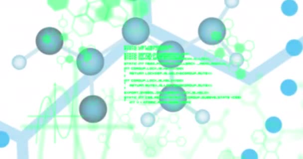 Animación Del Procesamiento Datos Científicos Sobre Hilado Hebra Adn Ciencia — Vídeo de stock