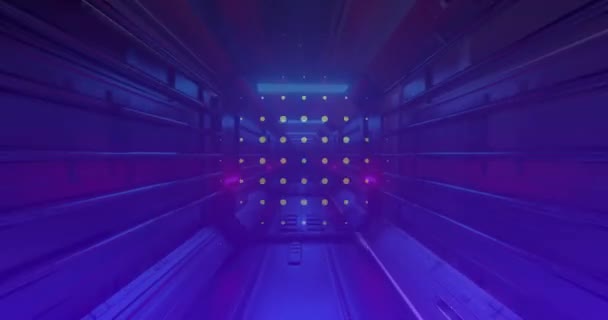Animação Manchas Coloridas Sobre Túnel Digital Conceito Global Processamento Dados — Vídeo de Stock