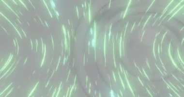 Beyaz daireler üzerinde ışık izlerinin animasyonu. küresel veri işleme, bağlantılar ve dijital arayüz konsepti dijital olarak oluşturulmuş video.