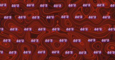 80 'lerin görüntüsü kırmızı çizgiler üzerinde tekrarlanıyor. Klasik iletişim, müzik, parti, renk ve hareket kavramı dijital olarak oluşturulmuş görüntü.