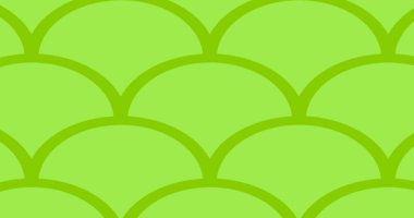 Tekrarlanan yeşil kıvrımlı çizgiler, açık yeşil arkaplanda kayma. soyut arayüz iletişimi arkaplan kavramı dijital olarak oluşturulmuş resim.