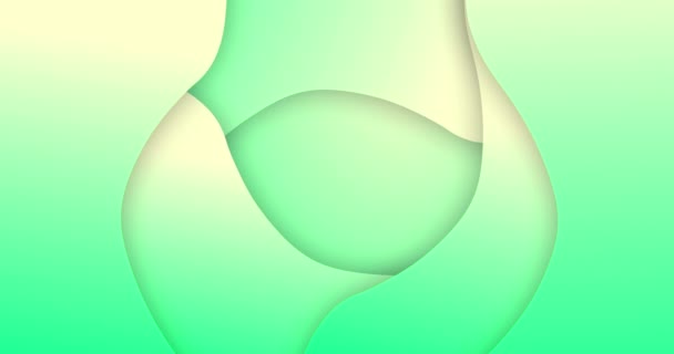 Анимация Зеленых Градиентных Линий Машущих Бесшовном Цикле Цвет Шаблон Концепция — стоковое видео