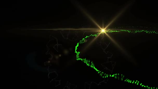 Kayan Yıldızın Yeşil Noel Ağacı Oluşumu Animasyonu Noel Gelenek Kutlama — Stok video