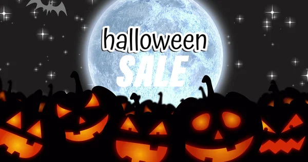 Bild Des Verkaufstextes Halloween Über Kürbisse Halloween Herbst Feier Und — Stockfoto
