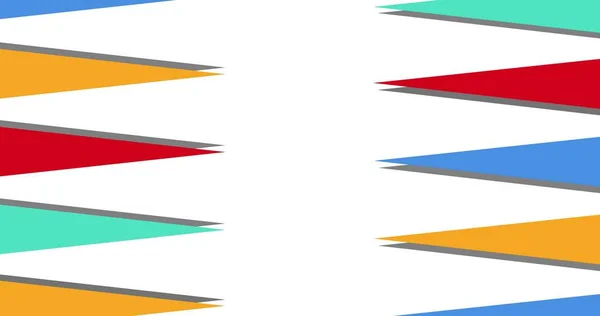 Imagem Composta Digital Multi Colorido Triângulo Formas Padrão Fundo Branco — Fotografia de Stock