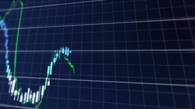 Şebeke üzerinde istatistik ve finansal veri işleme animasyonları. covid 19 salgın konsepti dijital olarak oluşturulan video sırasında küresel iş, finans ve veri işleme.