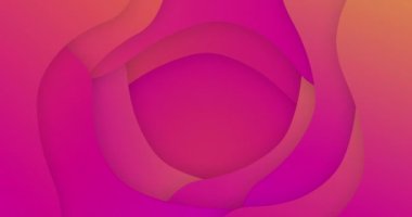 Pembeden turuncu gradyan çizgilerin kusursuz bir şekilde sallanmasının animasyonu. renk, model ve hareket konsepti dijital olarak oluşturulmuş video.