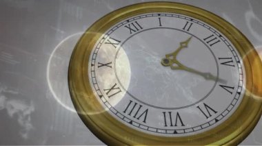 Güneş sistemlerinin, gezegenlerin ve zamanın akışına bağlı uzayın animasyonu. küresel alan, çevre ve zaman kavramı dijital olarak oluşturulmuş video.