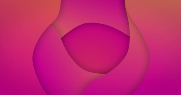 Animation Pink Orange Gradient Lines Waving Seamless Loop Colour Pattern — Stock Video