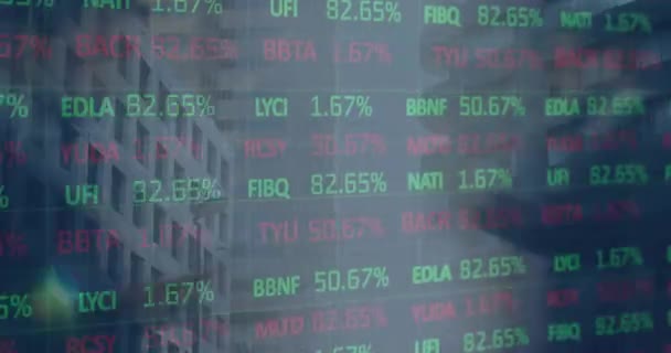 Animación Del Procesamiento Datos Financieros Sobre Personas Negocios Concepto Conexiones — Vídeos de Stock